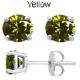 Zirkonia Ohrstecker 5mm Gelb Sterling Silber Zirkonia Ohrstecker 5mm Gelb Sterling Silber