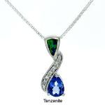 Symphony Tanzanite Anhänger m. Opal u. Zirkonia