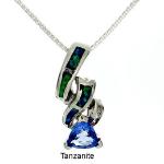 Radiance Tanzanite Anhänger m. Opal u. Zirkonia